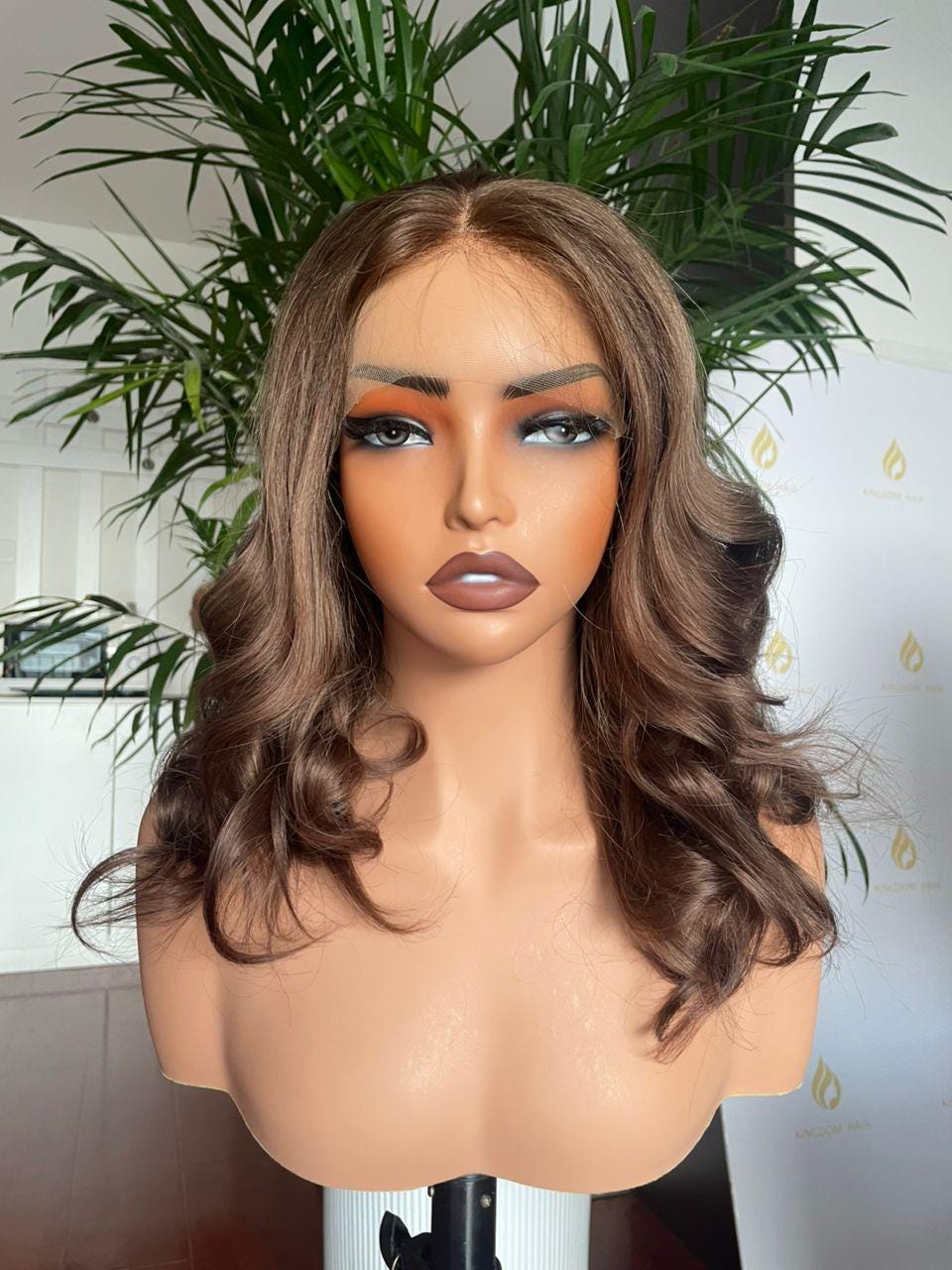 Chocolate Brown Curly Lace Front Wig: Raw Human Hair, Salon Quality