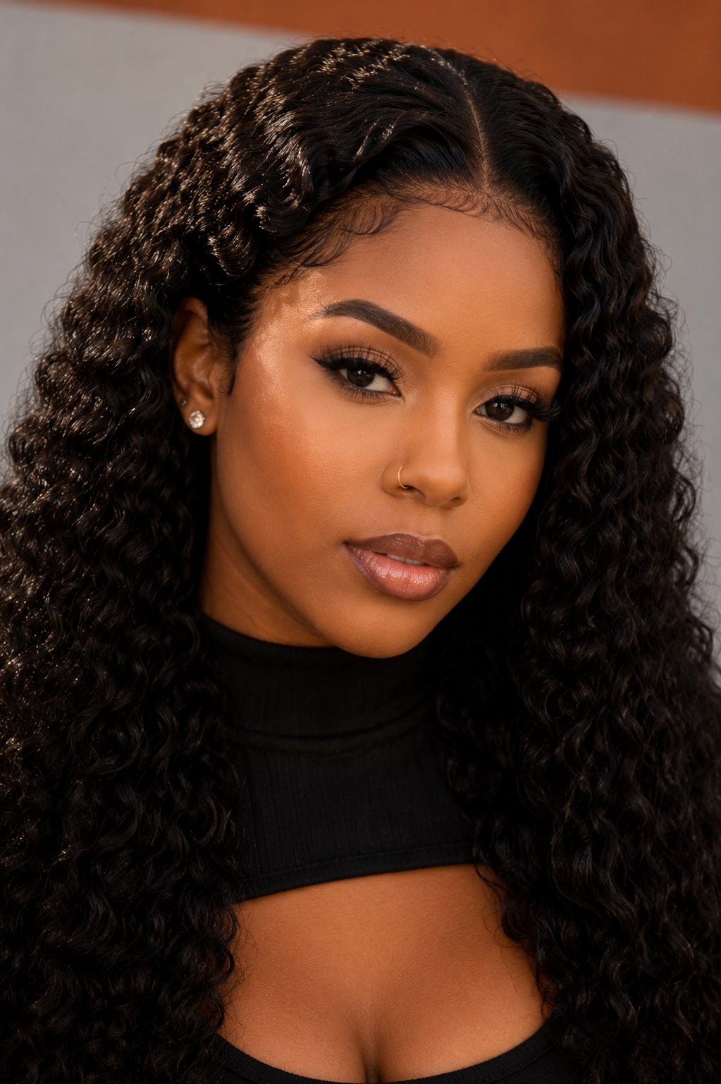 swiss lace deep curly wig human hair