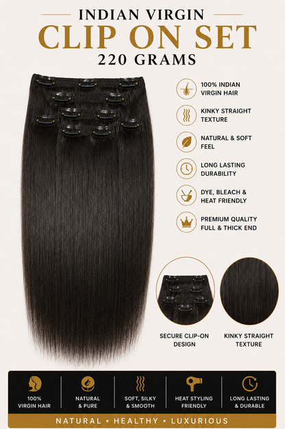 full volume human hair clip ins