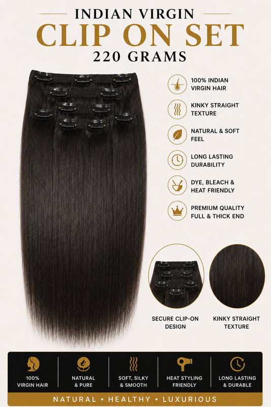 full volume human hair clip ins