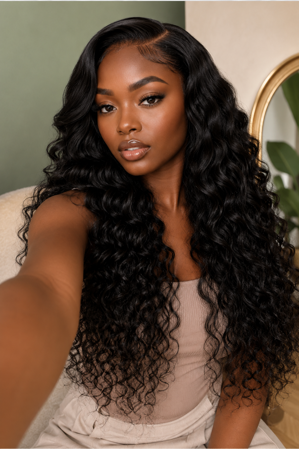 natural looking deep curly weave
