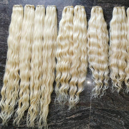 Indian raw 613 blonde wefted hair