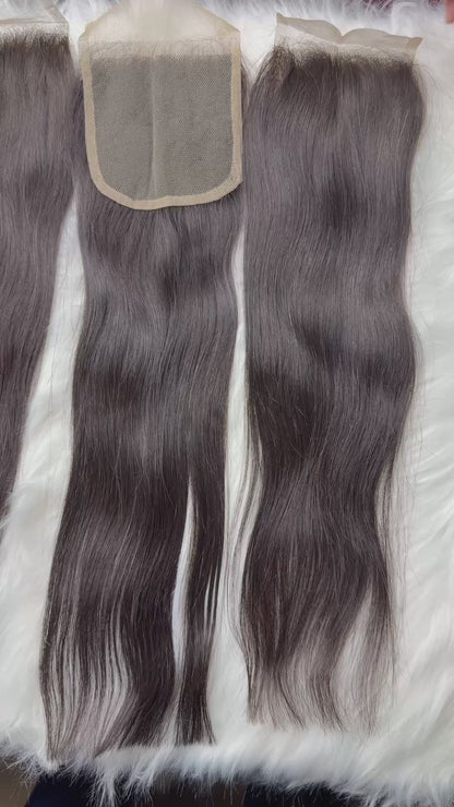 Fermeture de cheveux raides