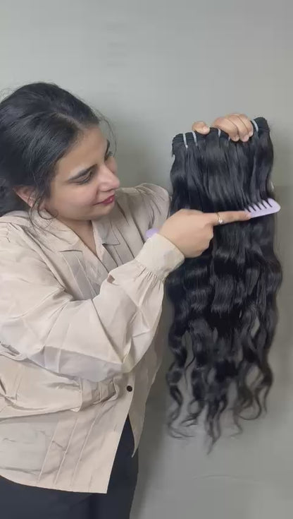 3 Bundle Deal - Indian Raw Wavy Hair Bundles-Save 10%