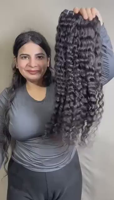 Indian Virgin Curly Human Hair Bundles: Natural Sew-In Extensions