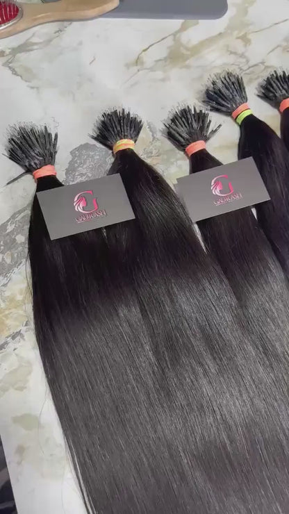 Nano Ring Indian Remy Hair Extensions: Natural Black/Brown, Long-Lasting
